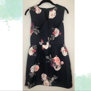 Cameo Floral Mini Dress, Size Small